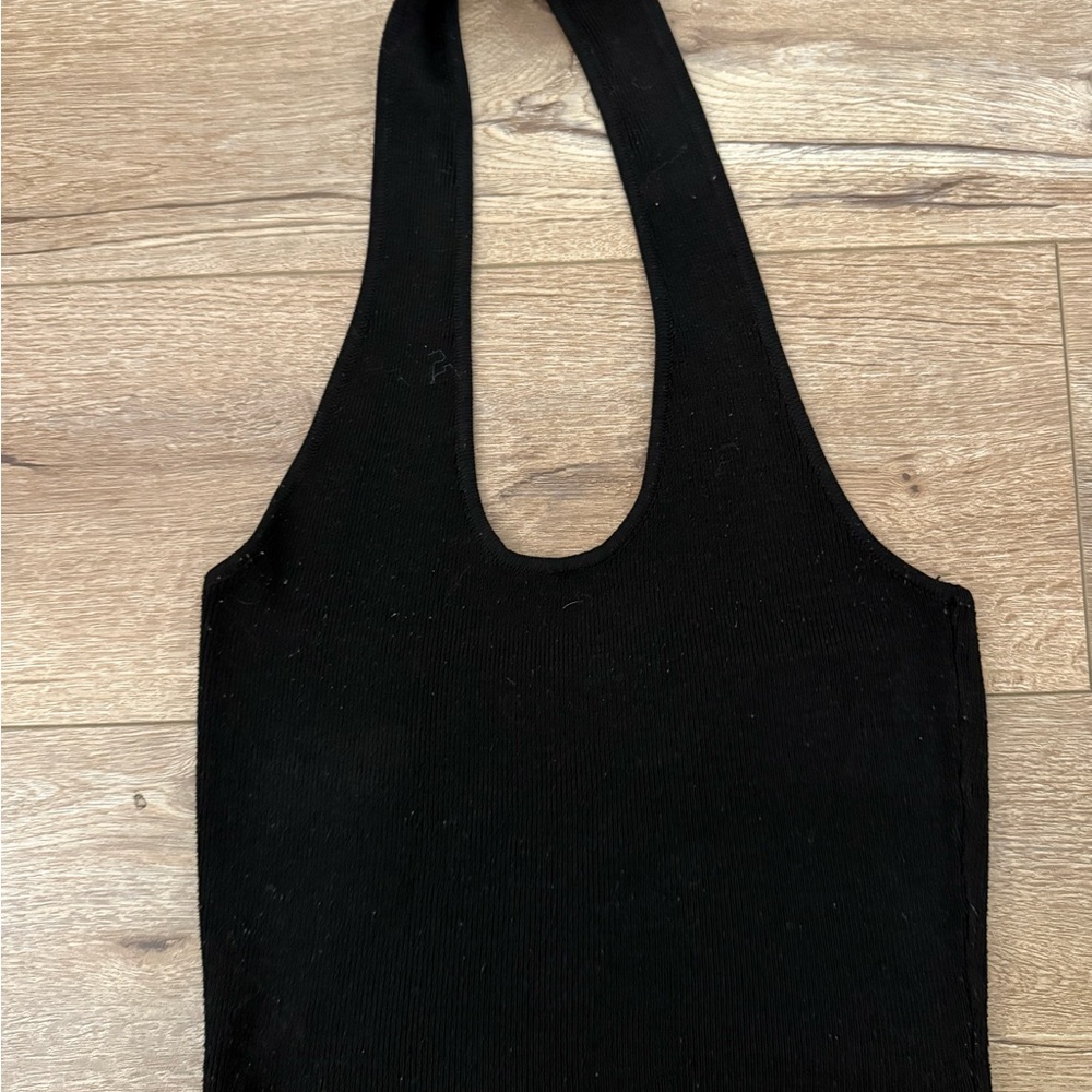 Black Halter Top